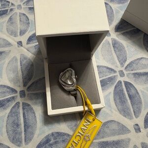 Invicta Women's Silver Heart Charm Necklace